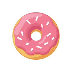 Pink Frosted Donut with Sprinkles