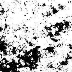 Vector abstract black and white grunge texture with scattered dark spots and irregular shapes pattern design minimilist