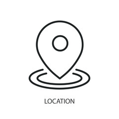 Obraz premium Location thin line vector icons.