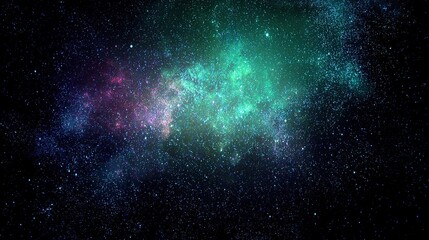 Naklejka premium Colorful Space Galaxy Cloud Nebula – Stary Night Cosmos with Vibrant Gas Clouds, Twinkling Stars, and Cosmic Hues Painting the Universe