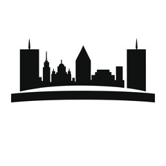 Naklejka premium los angeles skyline with reflection