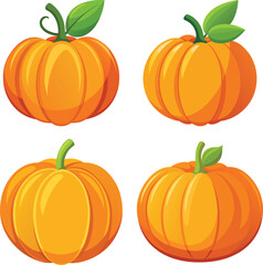 Autumn vibes card whit pumpkins, tea bag, a teapot and a candle. Autumn, harvest, holiday, fall concept