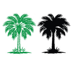 Naklejka premium palm tree silhouette