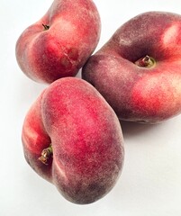 peaches on a white background
