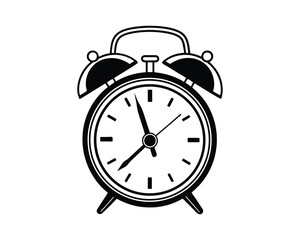 Classic Alarm Clock Silhouette