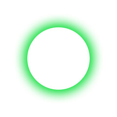 Blurred neon green gradient circle frame 