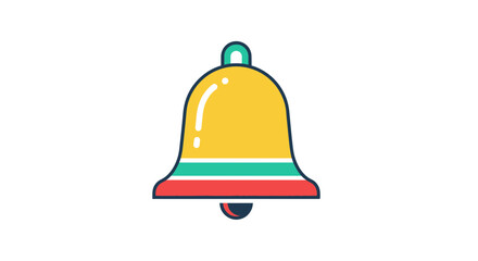 Colorful notification bell icon, representing alerts and reminders in design