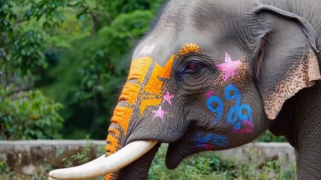 decorated elephant jaipur elephant festival traditional india celebration video