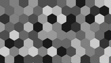Abstract geometric shape technology digital hi tech concept background. Abstract futuristic geometric backdrop honeycomb pattern wallpaper with copy space for text or images.	