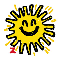 Cute smiling sun illustration