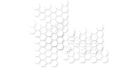 Abstract white hexagonal background. Luxury white honeycomb pattern. 3D futuristic abstract honeycomb mosaic white background. geometric mesh cell texture.