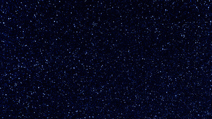 Starry night sky. Dark blue galaxy space background. Glowing stars in space. New Year, Christmas and Celebration background concept.