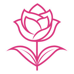  maiden pink line art vector  on white background