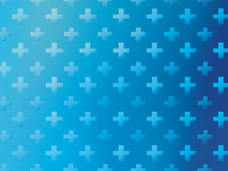 Blue cross pattern creating modern and geometric healthcare background