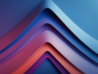 Colorful paper stripes creating abstract wavy pattern