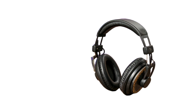 Old School Radio Headset on Moody Studio Background