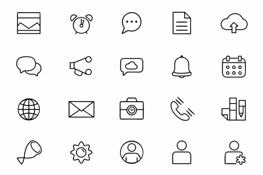 A versatile collection showcasing common online tools and communication platforms — perfect for SaaS companies, digital agencies, and remote work solutions