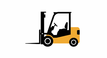Fototapeta premium Compact Forklift Icon Colorized Vector
