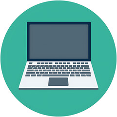 laptop computer with blank screen