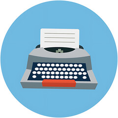 vector illustration of an old typewriter