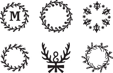 Elegant wreath designs for branding and invitations