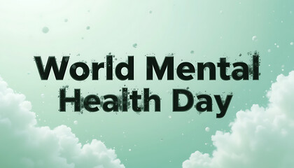 World mental health day awareness campaign graphic promoting well being and support for mental health initiatives globally