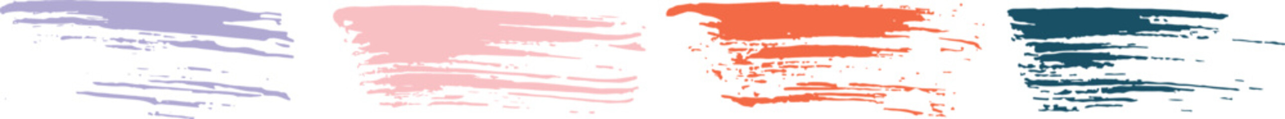 set with chaotic different strokes from chaotic lines composed of one stroke of various colors, for various designs