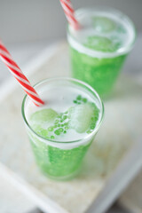 Sago and longan pudding in glass cup