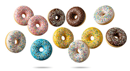 dounts isolated on white background