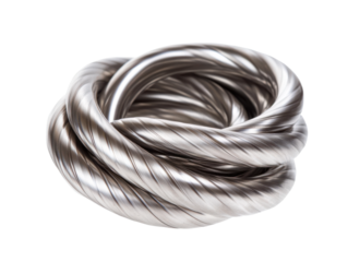 Twisted Metallic Knot Sculpture