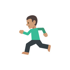 Illustration of Pixel Art Man Running:  Energetic Animation for Websites and Games vector