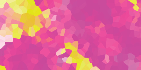 Abstract geometric mosaic in vibrant yellow and pink tones ideal for backgrounds and artistic designs