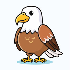 Obraz premium Adorable Cartoon Eagle Illustration with a Clean and Simple Design for Children