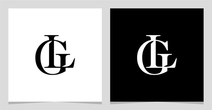 GL or LG Initial Letter Logo Vector Element , Initial Logo for Brand Vector Design Graphic