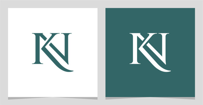 KN or NK Initial Letter Logo Vector Element , Initial Logo for Brand Vector Design Graphic