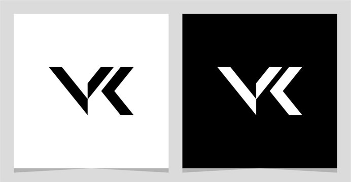 VK or KV Initial Letter Logo Vector Element , Initial Logo for Brand Vector Design Graphic