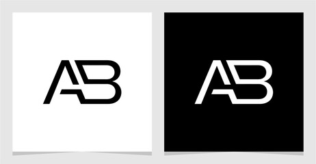 Obraz premium AB or BA Initial Letter Logo Vector Element , Initial Logo for Brand Vector Design Graphic