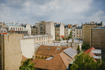 Top view of the roofs of Paris