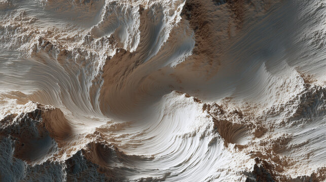 Abstract terrain in clay render