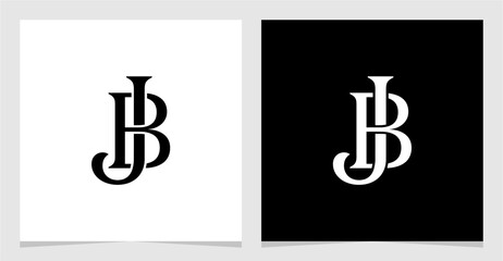 JB or BJ Initial Letter Logo Vector Element , Initial Logo for Brand Vector Design Graphic