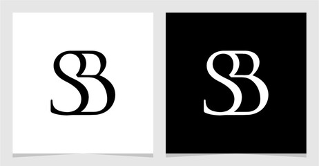 Obraz premium SB or BS Initial Letter Logo Vector Element , Initial Logo for Brand Vector Design Graphic