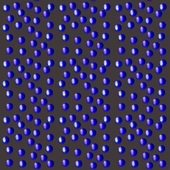Abstract blue spheres pattern on dark background  