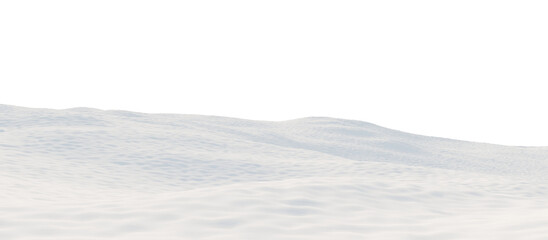 Snow-Covered Hills Under a Calm Sky. 3D render.	
