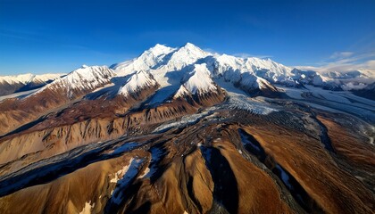 aerial view of mt mckinley alaska