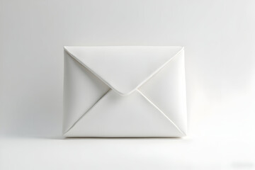 White Envelope on White Background for Message or Invitation Concept