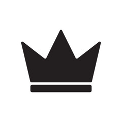 Minimal Crown Icon Silhouette – Royal King Symbol Vector Design

