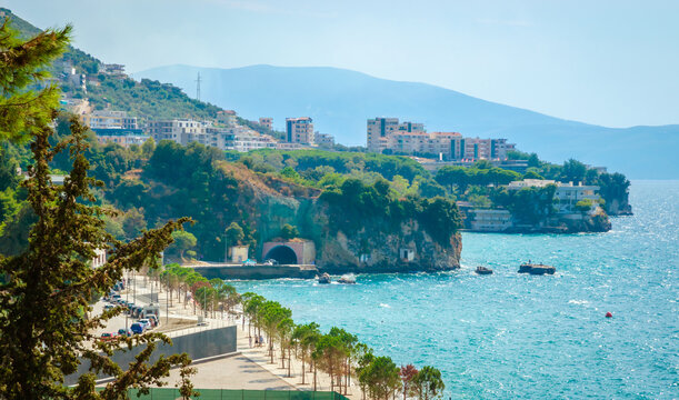 Beautiful summer sea landscape in Vlora, Albania