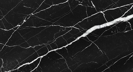 Striking black marble texture featuring dramatic white veining creating a sophisticated ambiance
