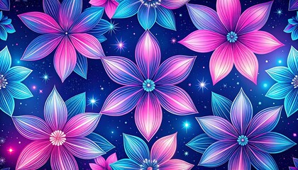 Cosmic flower pattern