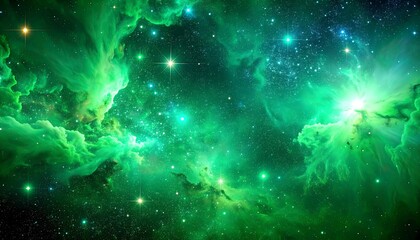 Cosmic green nebula